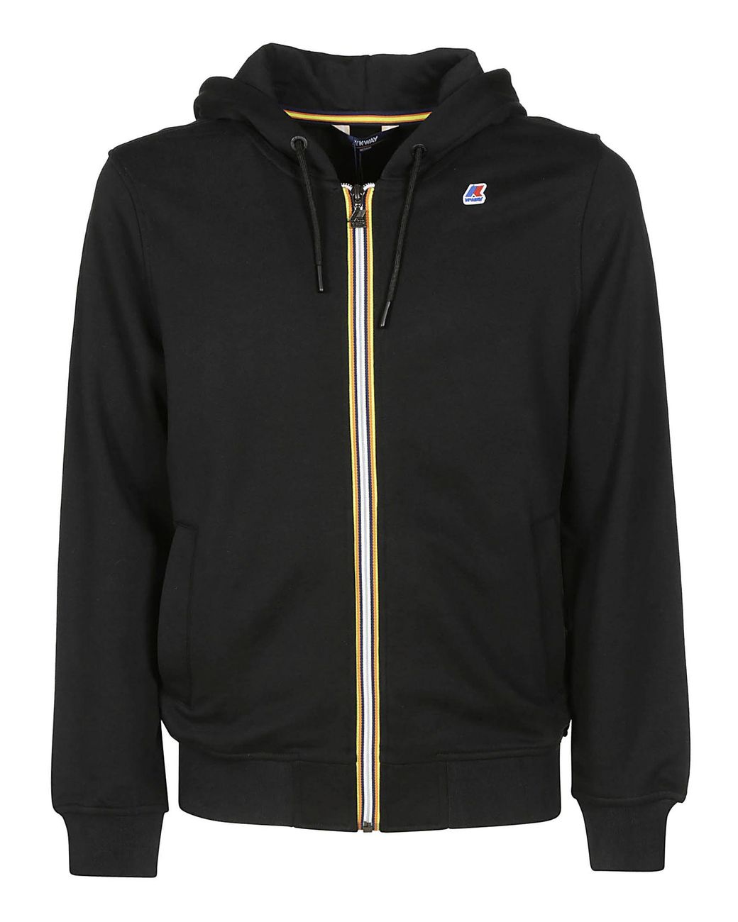 K-Way Black Hooded Casual Jacket for men