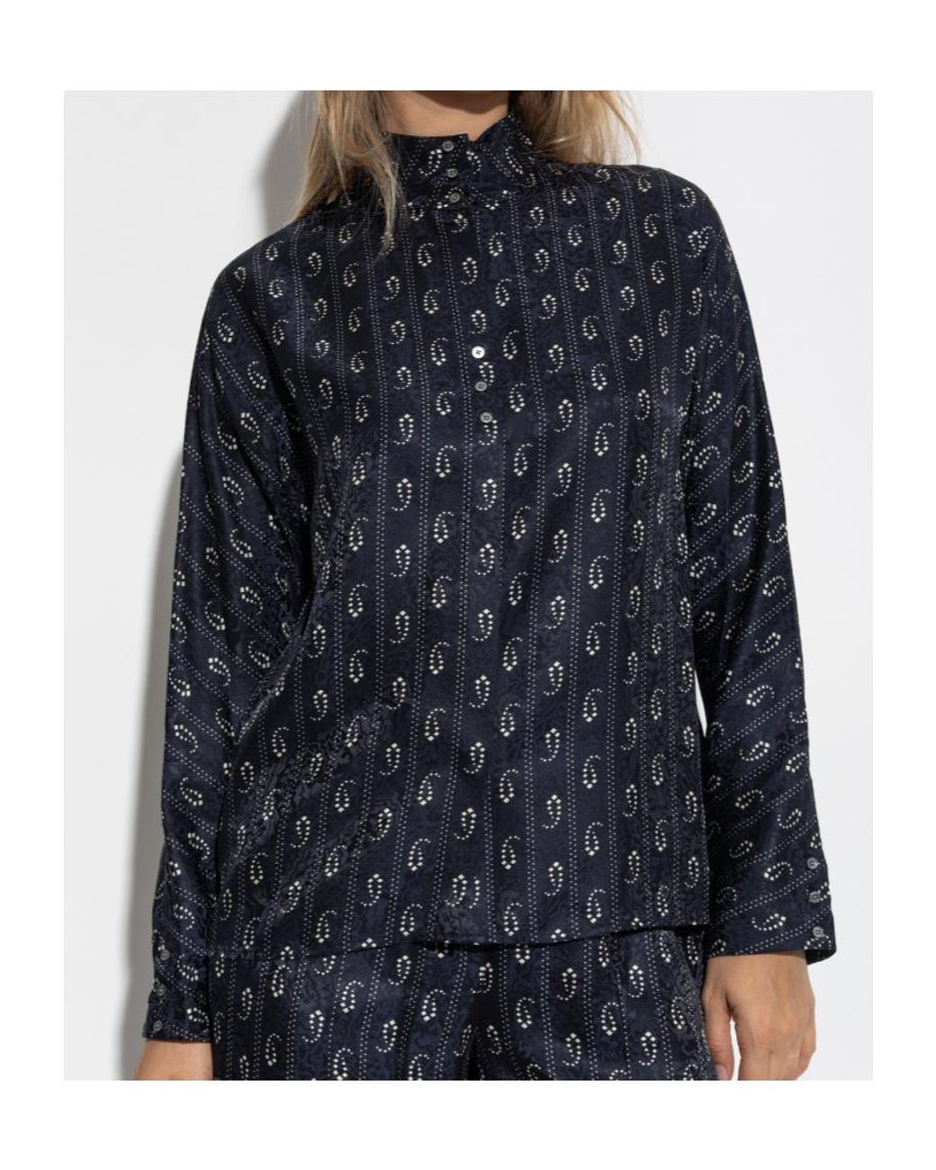 Tory Burch Blue Patterned Shirt