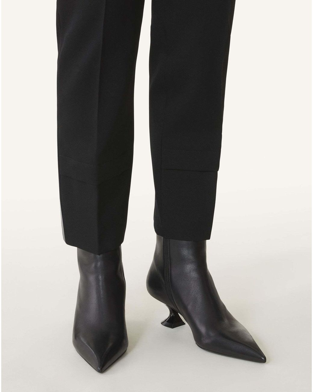 Lanvin Black Side Zipped Heeled Boots