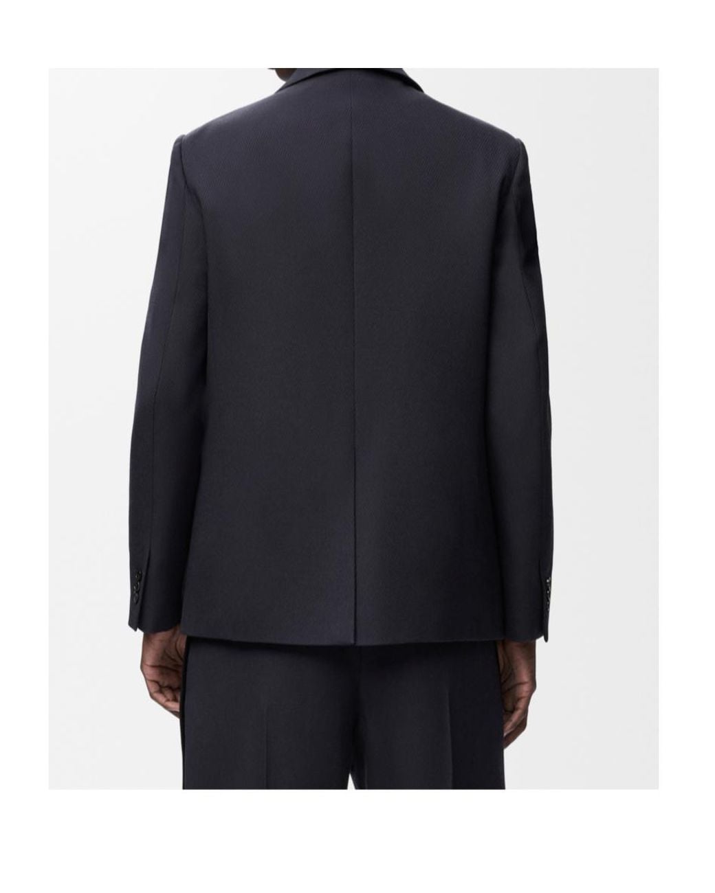 Loewe Blue Anagram Embroidered Single-Breasted Jacket for men