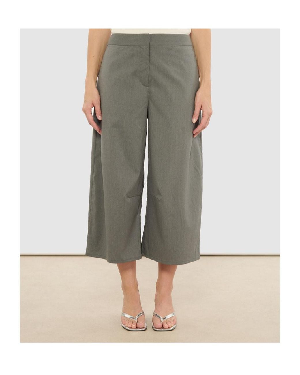 Samsøe & Samsøe Gray Wide-Leg Shorts