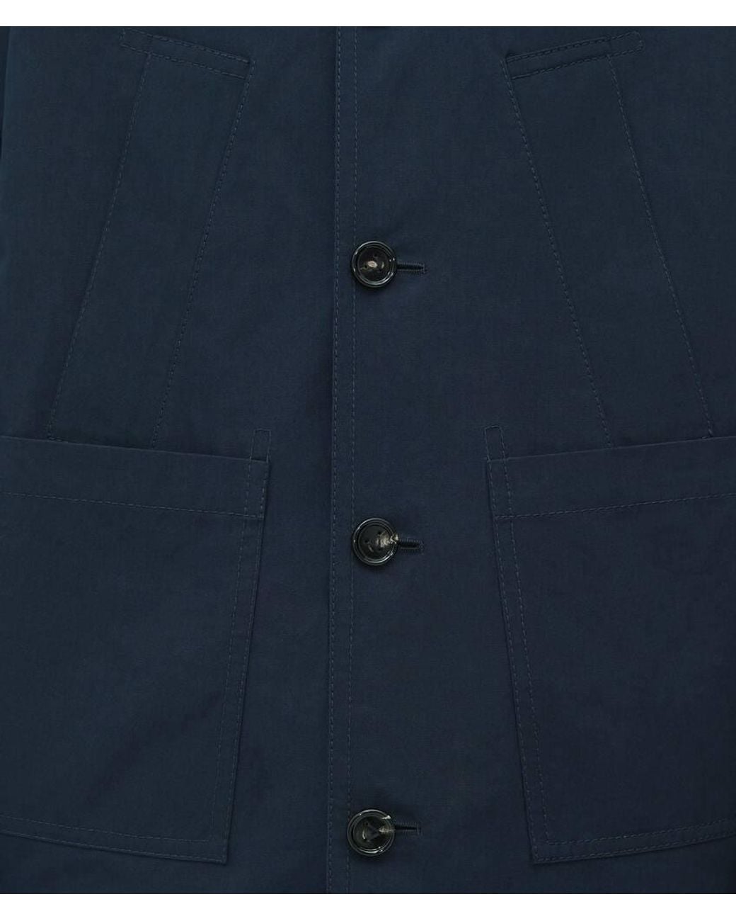 Bottega Veneta Blue Buttoned Overshirt Jacket for men