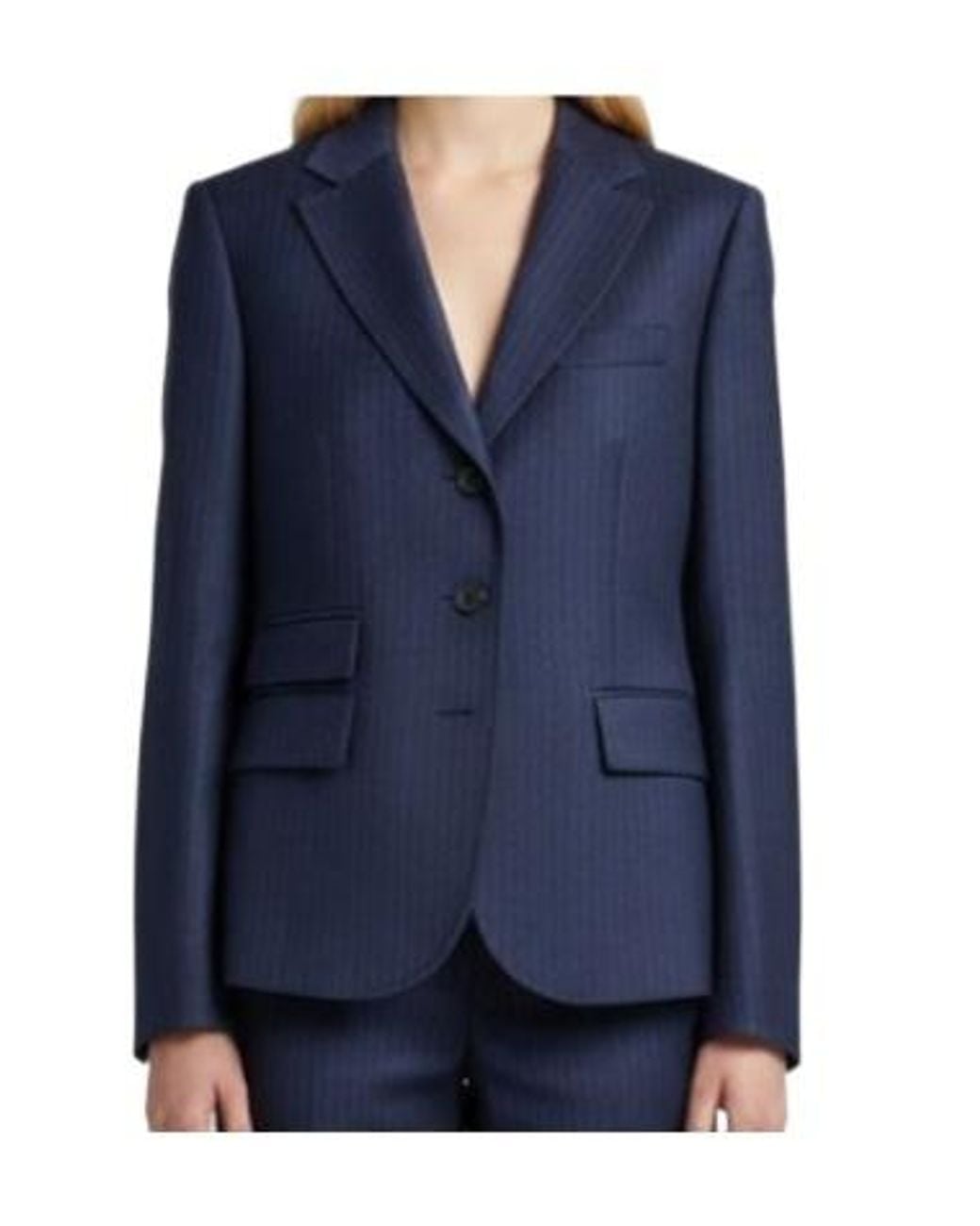 Max Mara Blue Single Breasted Blazer