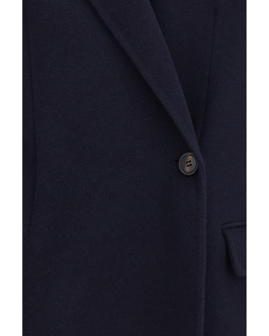 Brunello Cucinelli Blue Single-Breasted Merino Wool Jacket