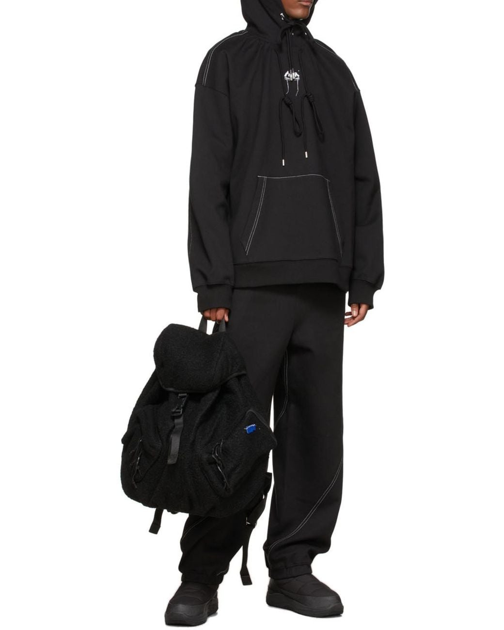 Adererror Black Logo Backpack