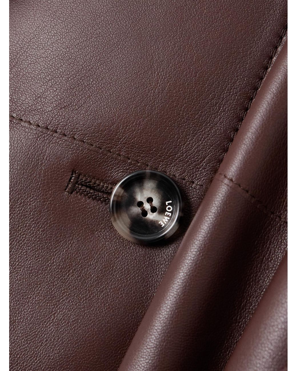 Loewe Brown Balloon Leather Jacket