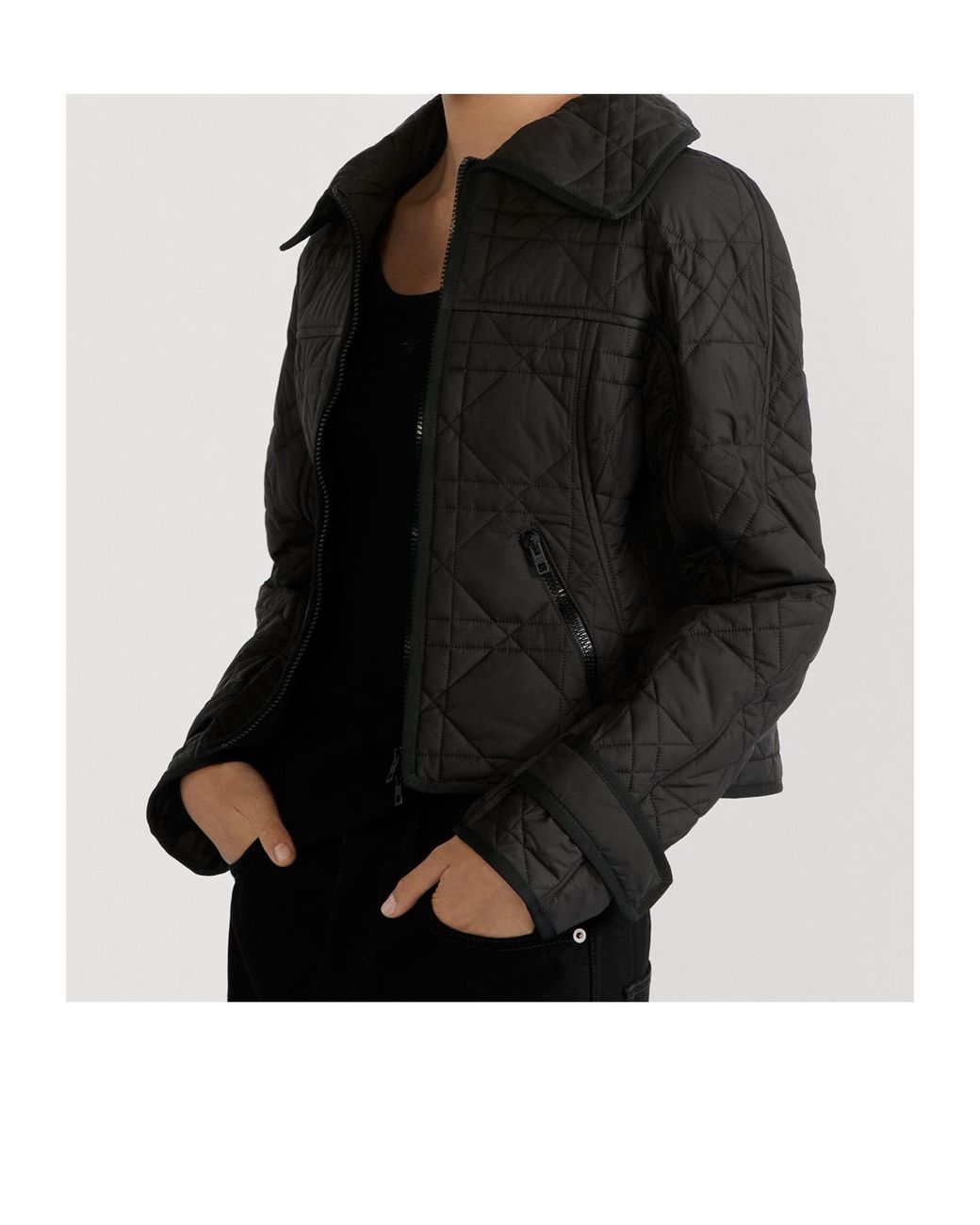 Dior Black Macrocannage Fitted Jacket