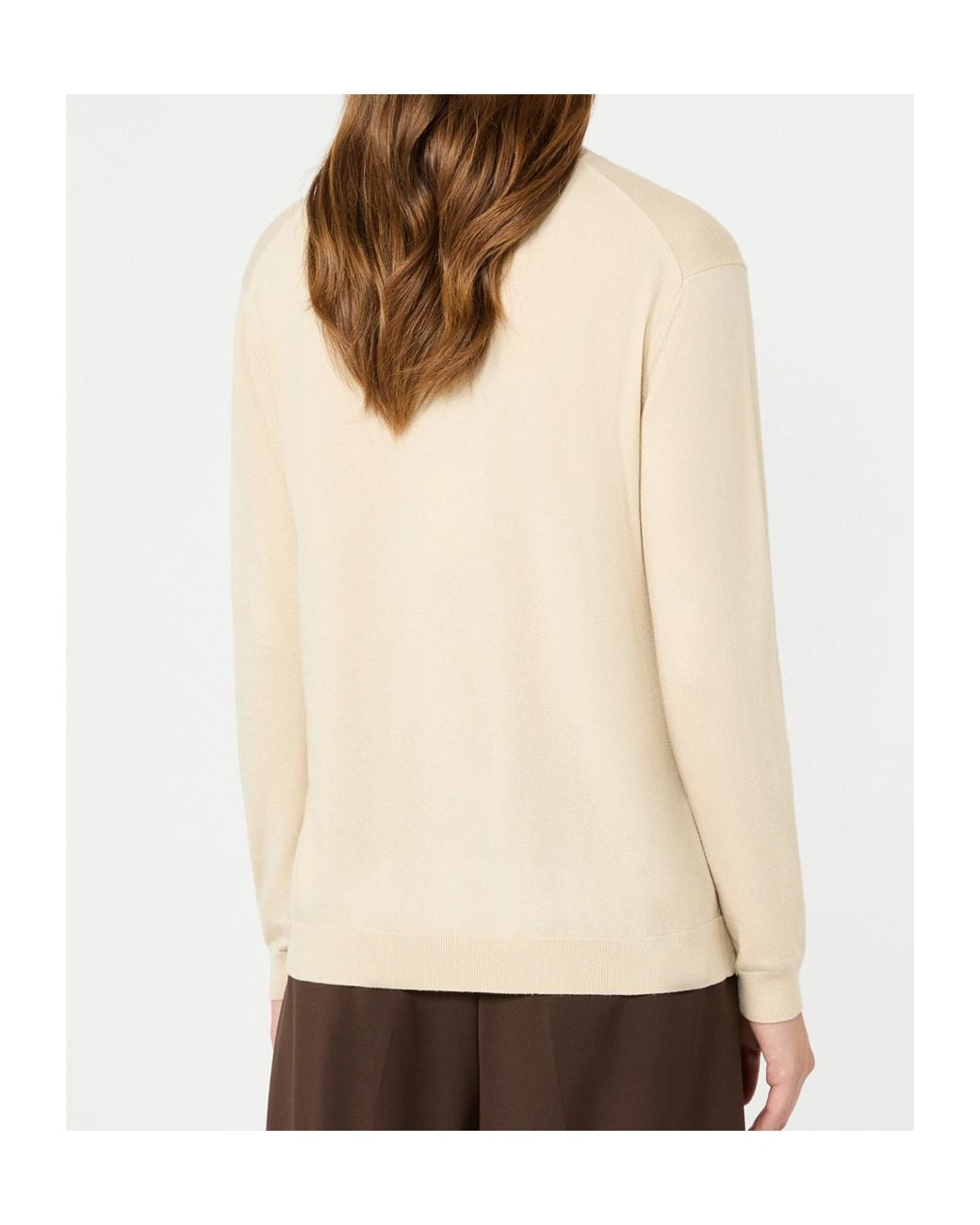 Weekend by Maxmara Natural Wool And Silk Knit Turtleneck