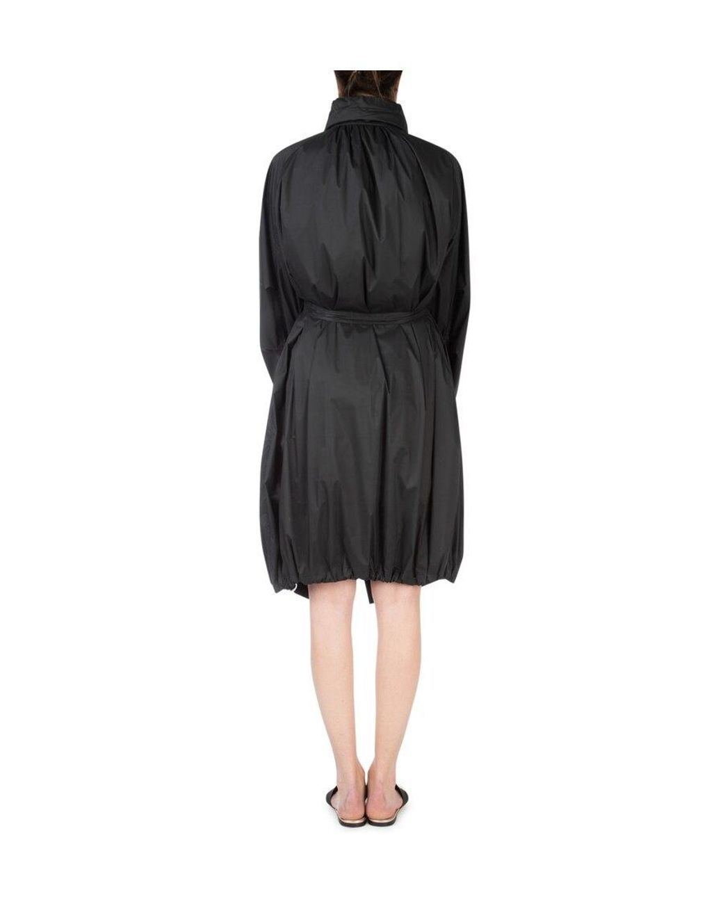 Givenchy Black Mid-Length Belted Raincoat