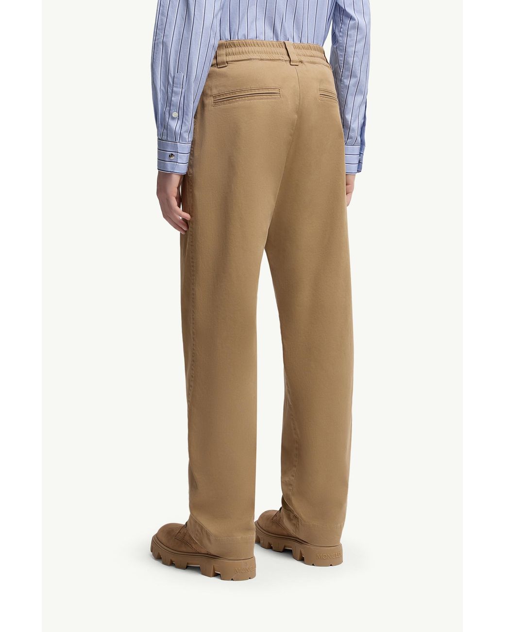 Moncler Natural Straight-Leg Trousers for men