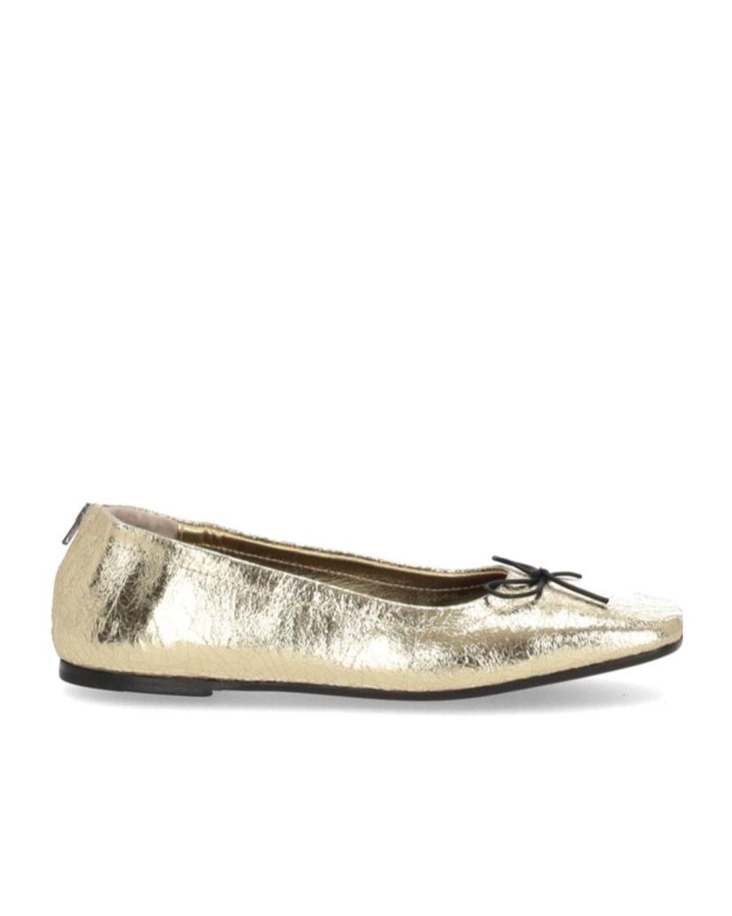 Golden Goose Deluxe Brand Natural Square-Toe Bow Detailed Balleina Shoes
