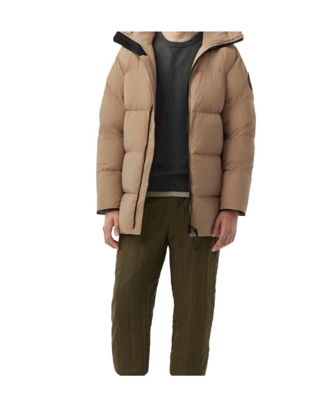 Canada Goose Brown Long-Sleeved Down Jacket for men