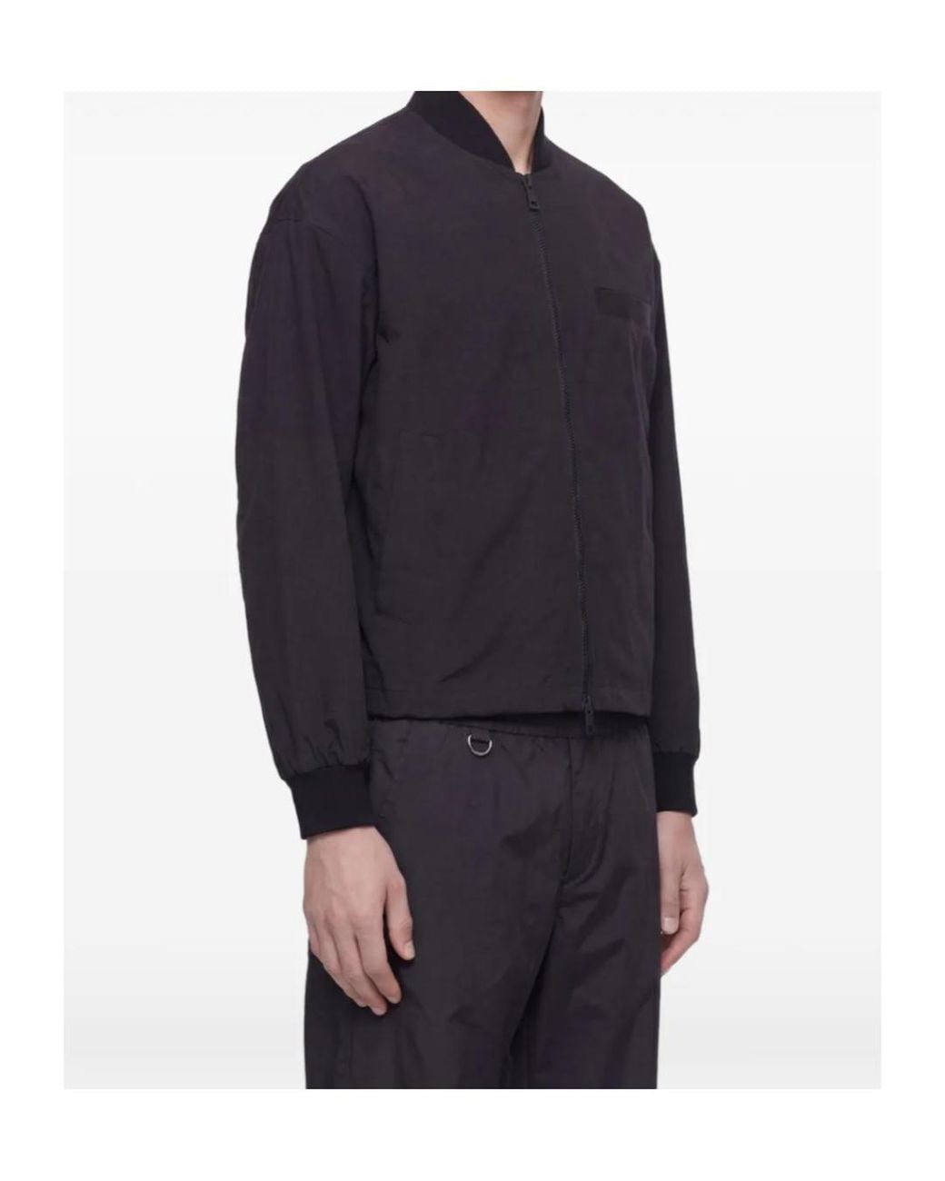 Herno Blue Perforated-Panel Bomber Jacket for men
