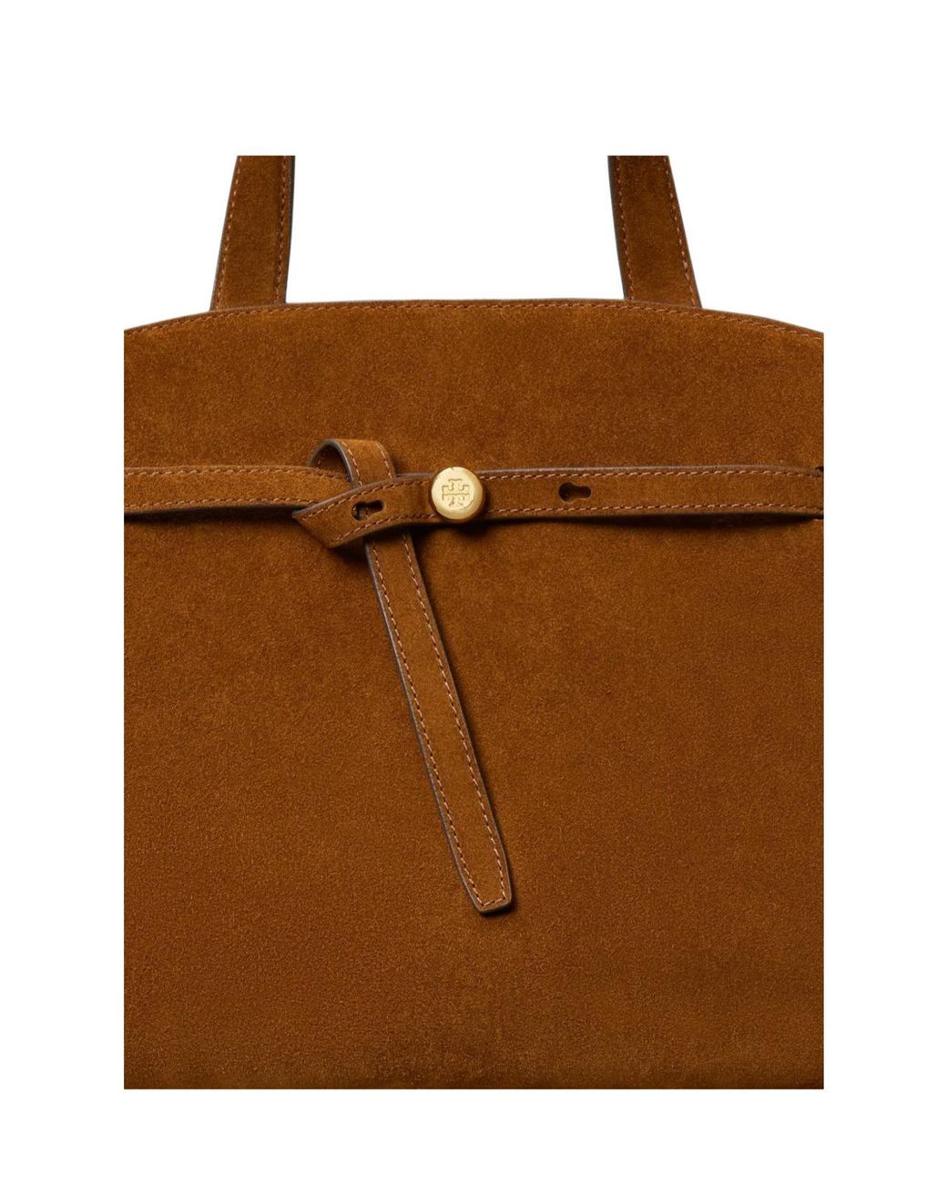 Tory Burch Brown Romy Suede Bauletto Tote Bag