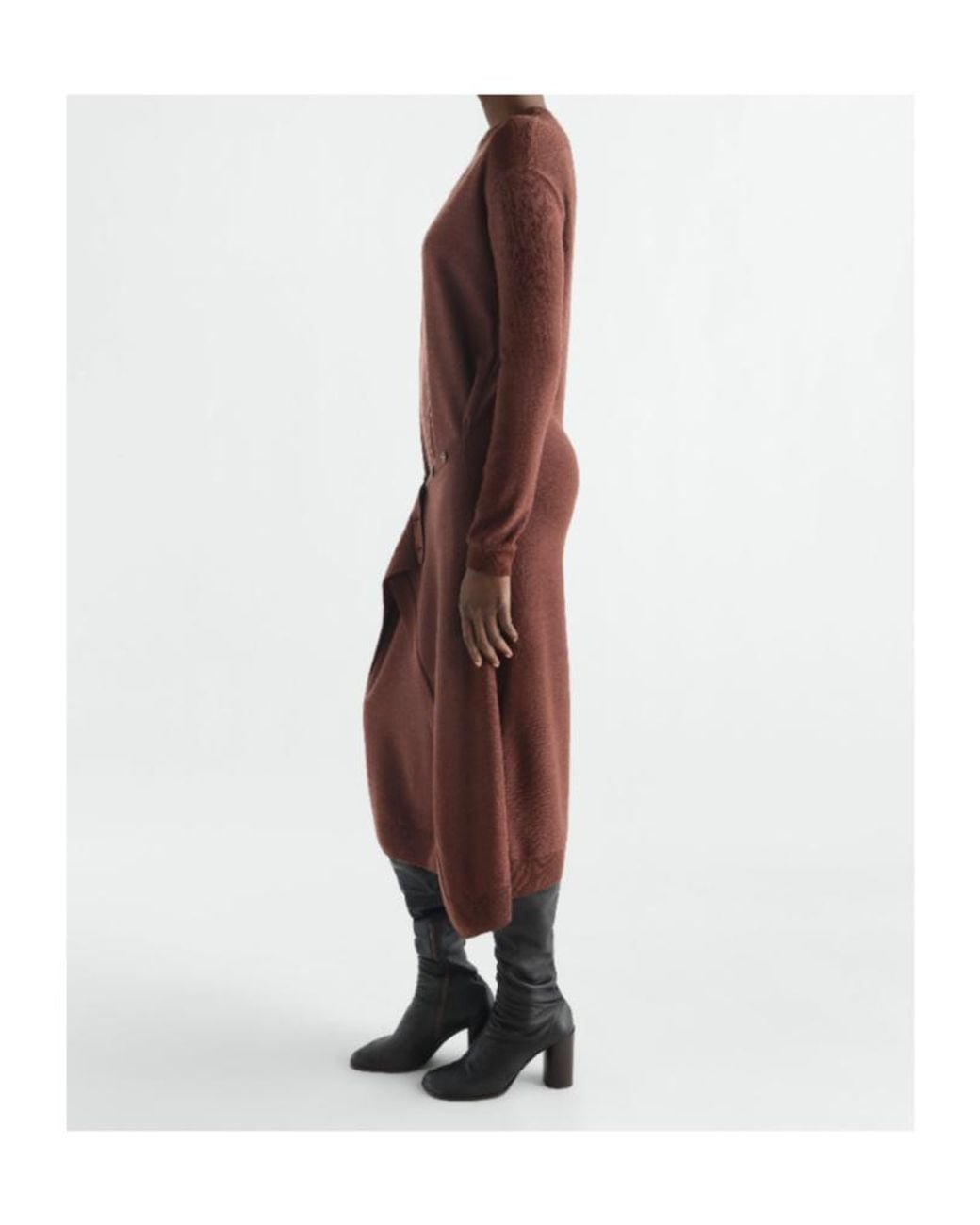 Lemaire Brown Buttoned Knitted Dress
