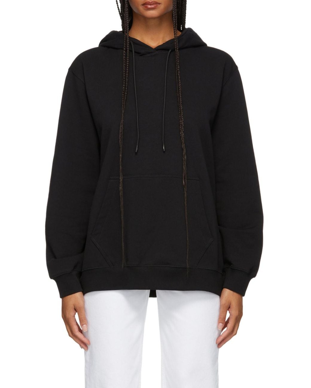 MSGM Black Logo-Trimmed Hoodie