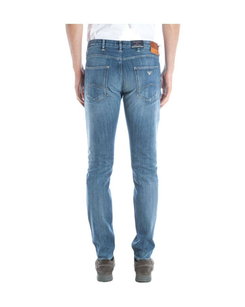 Armani Jeans Blue Logo Jeans for men