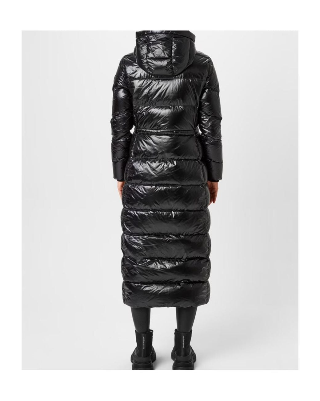 Moose Knuckles Black Belle Cote Shiny Shell Down Coat