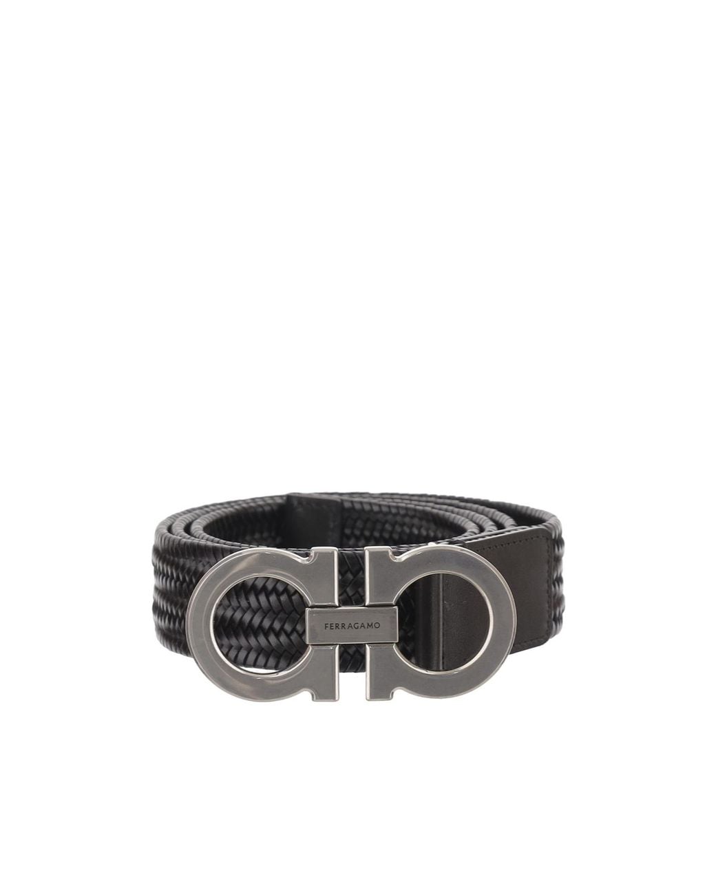 Ferragamo Multicolor Ferragamo Gancini Braided Belt for men