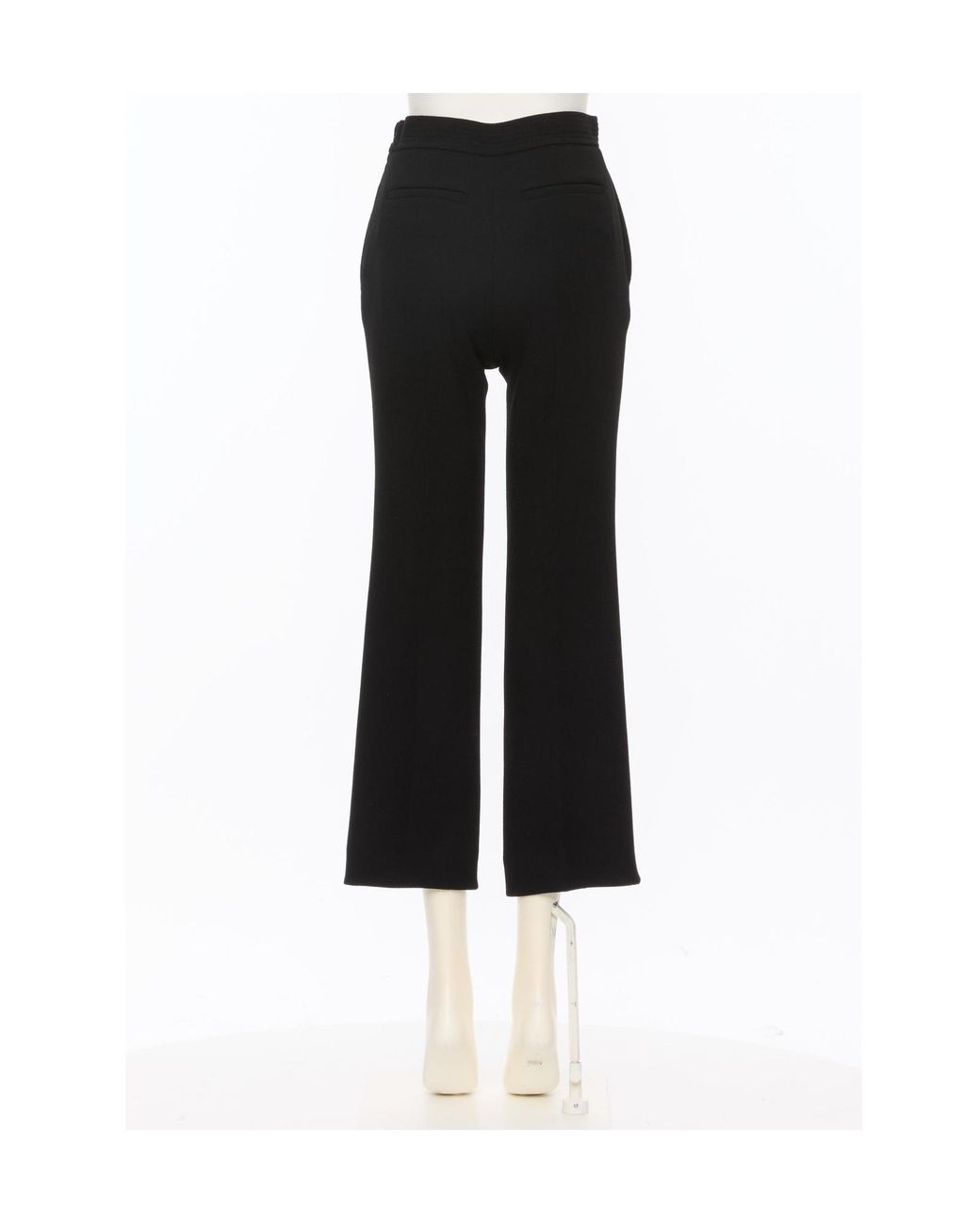 Valentino Black Logo Plaque Cropped Pants