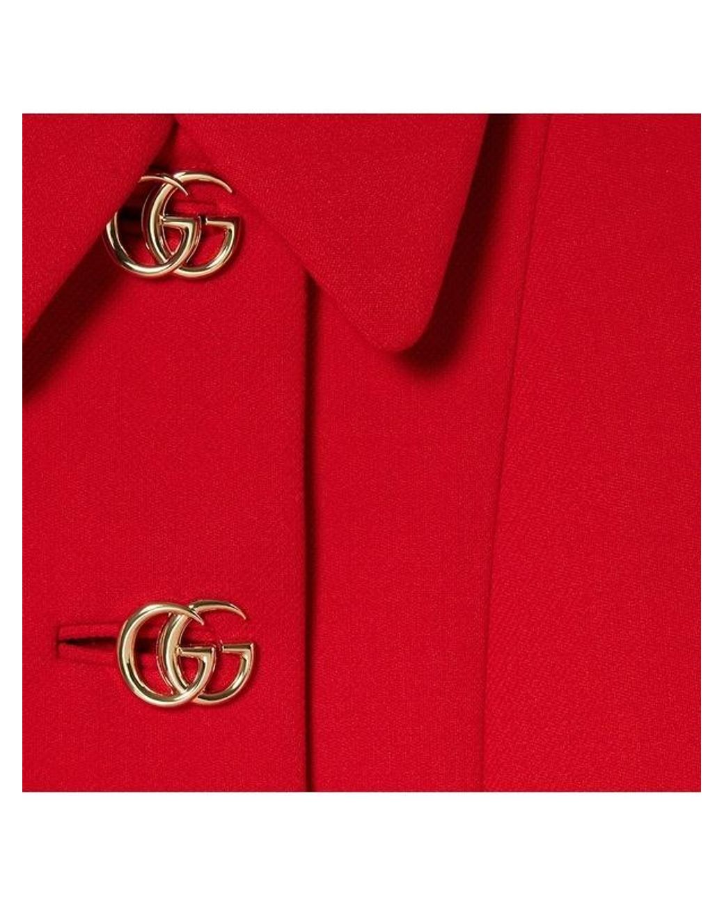 Gucci Double G Button Collared Coat