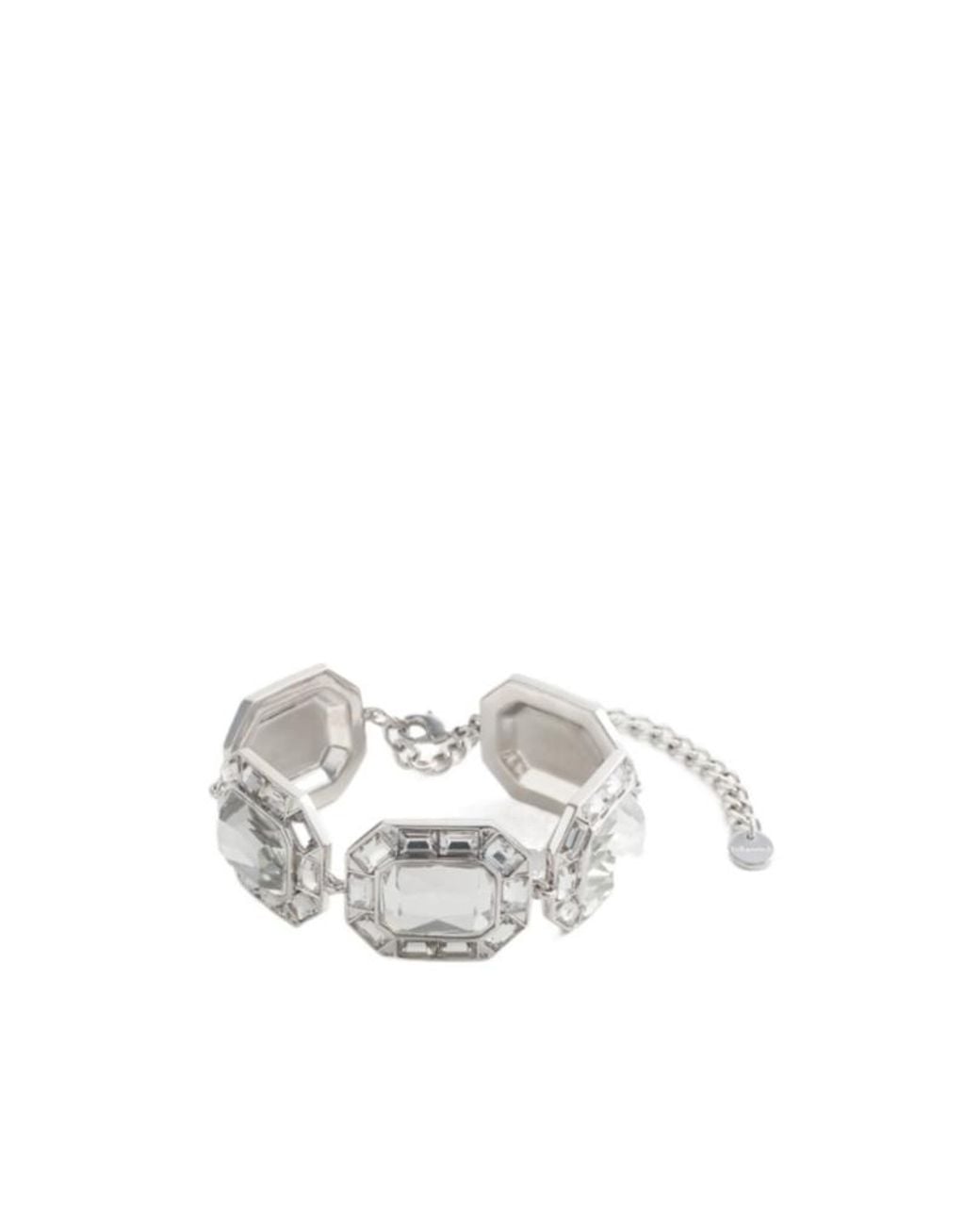 Self-Portrait White Faceted Crystal Link Bracelet