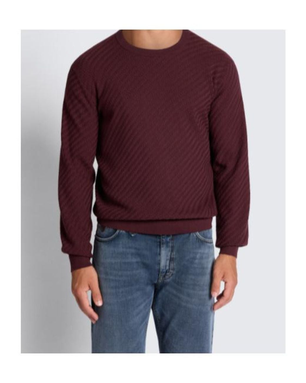 Brioni Purple Long-Sleeved Crewneck Jumper for men