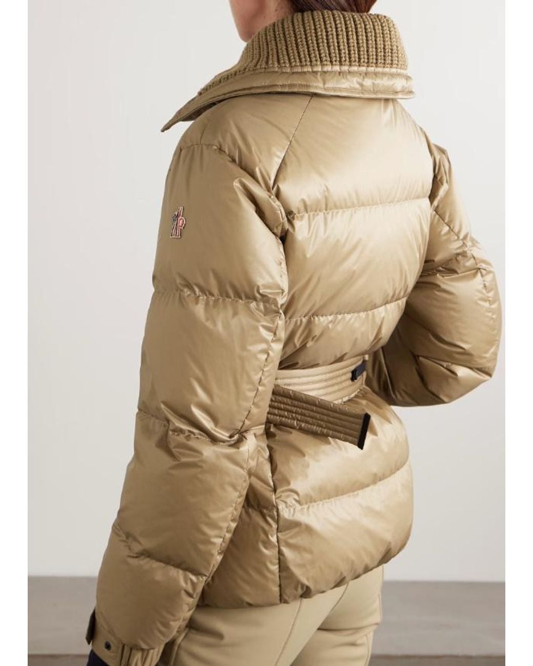 Moncler Natural Bataillouse Quilted Down Ski Jacket