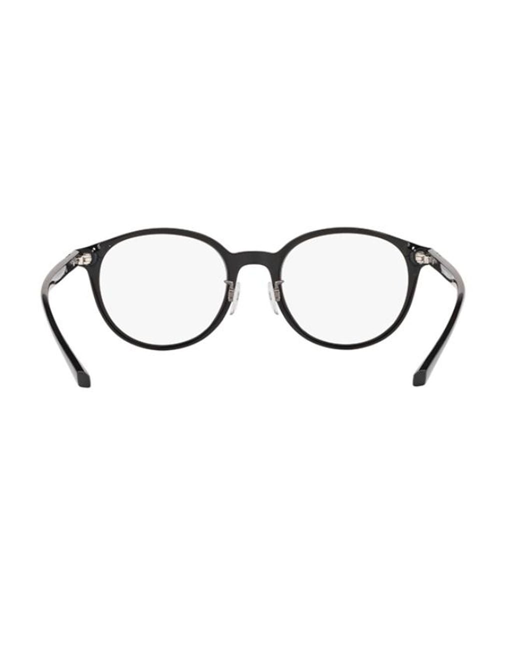 Emporio Armani White Round-Frame Non-Prescription Glasses