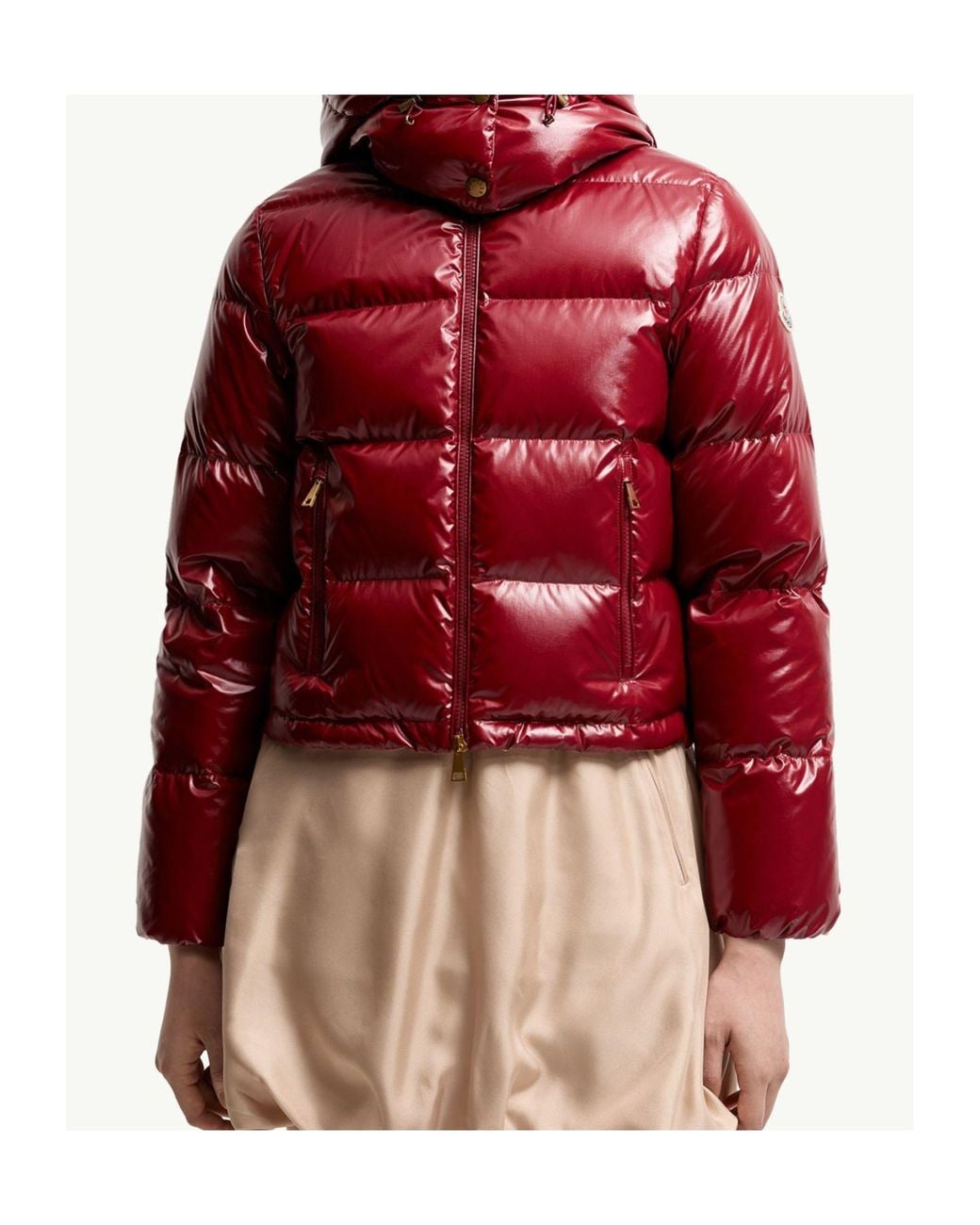 Moncler Red Niveole Short Down Jacket