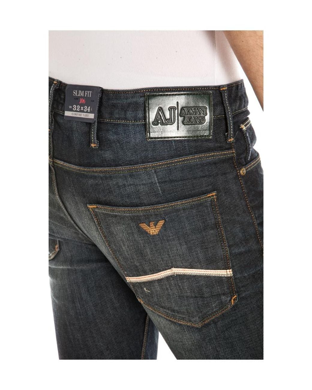 Armani Jeans Gray Logo Jeans for men