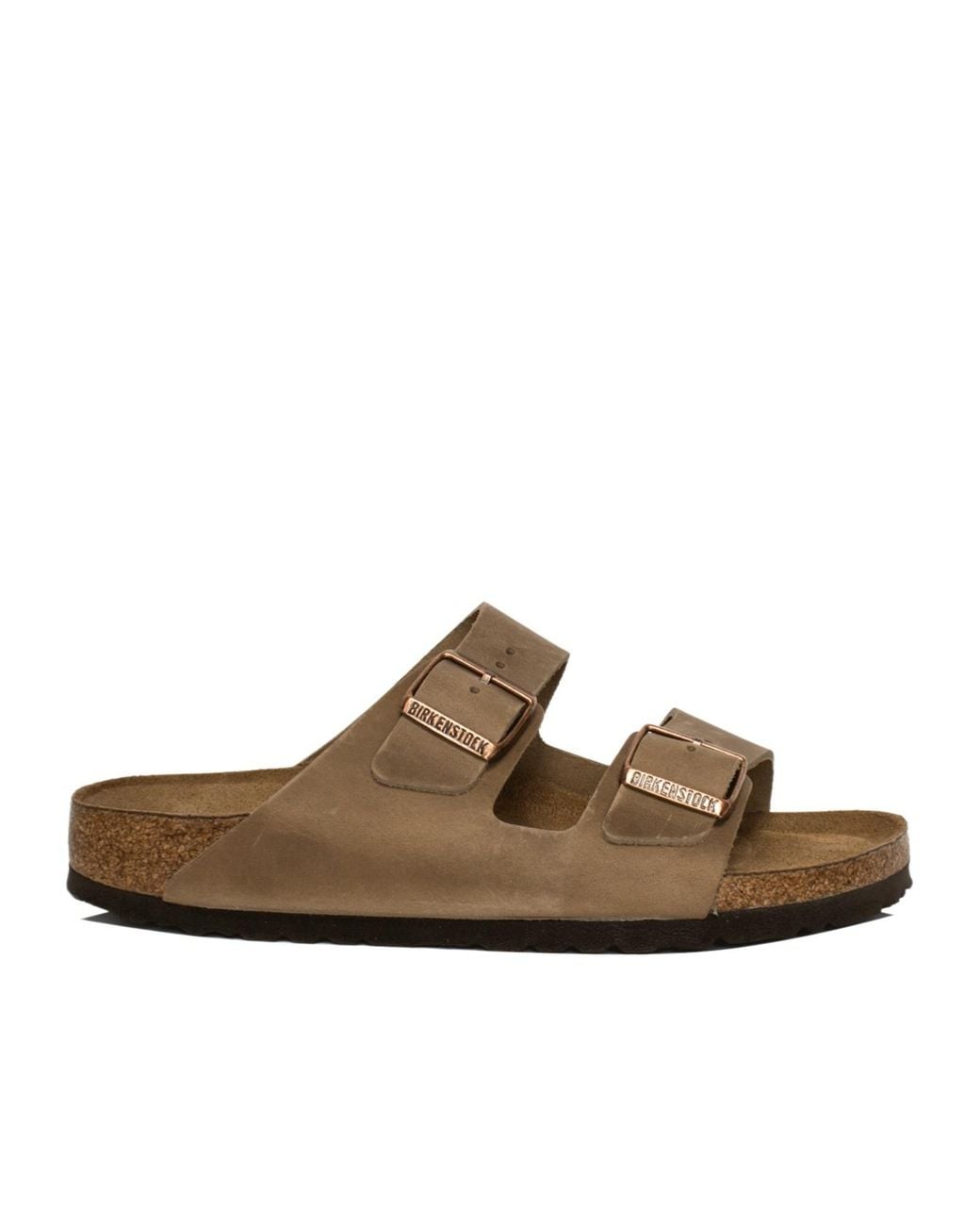 Birkenstock Brown Arizona Leather Slides for men