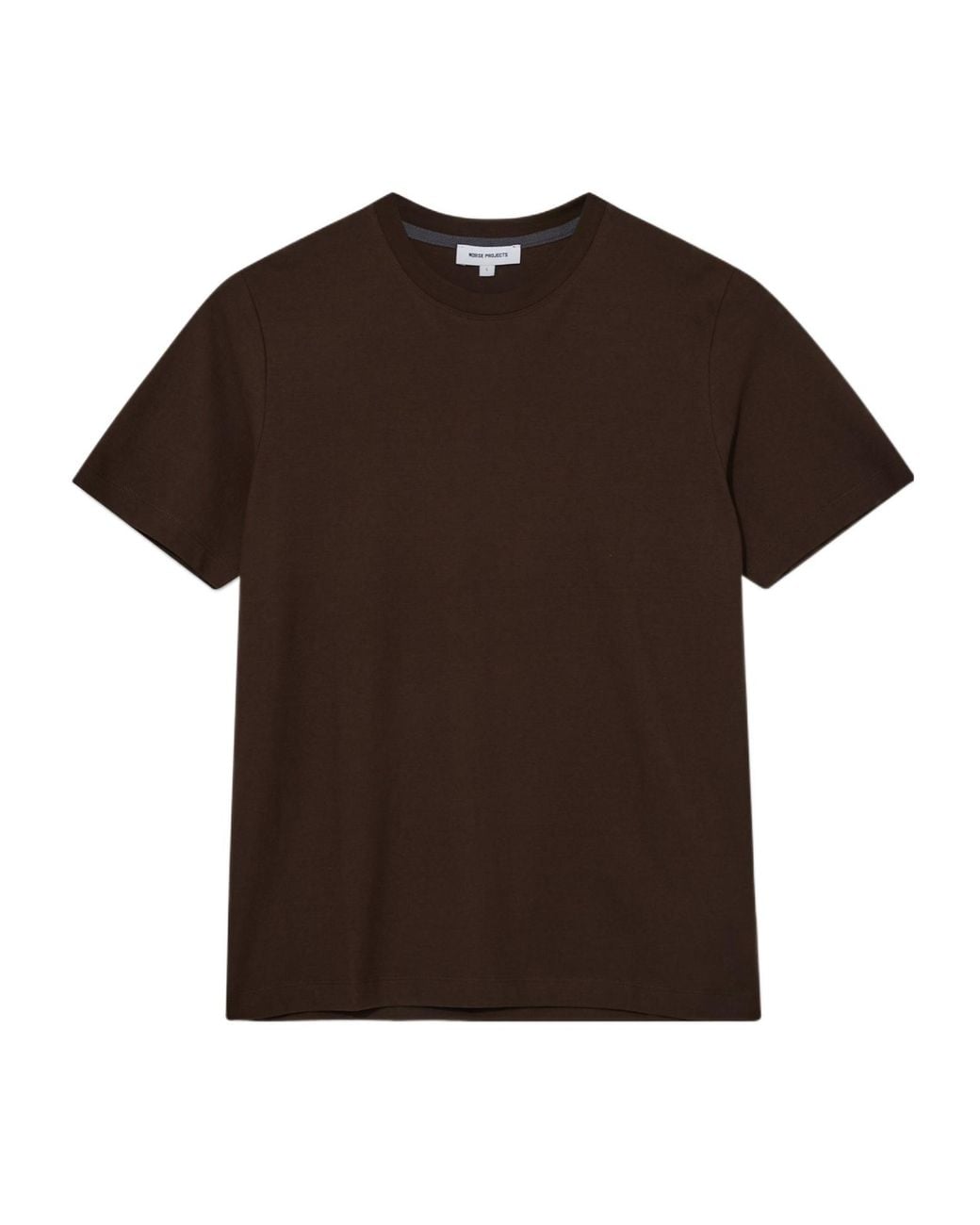 Norse Projects Brown Crew Neck Short-Sleeved T-Shirt for men