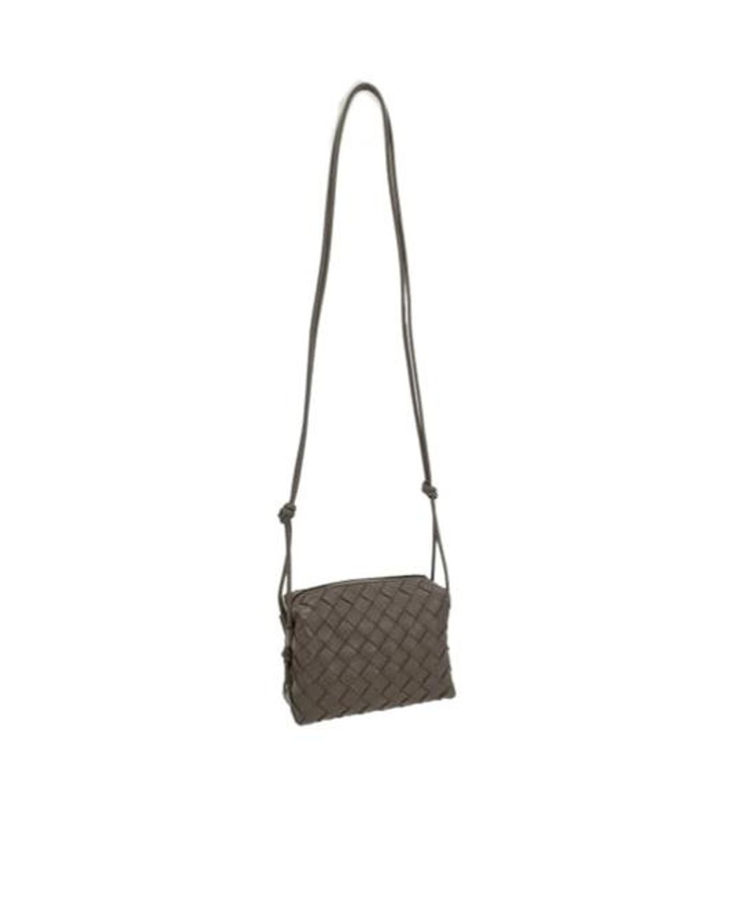 Bottega Veneta Brown Mini Loop Woven Shoulder Bag
