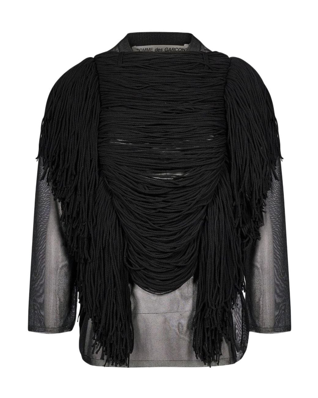 Comme des Garçons Black Comme Des Garçons Gathered Fringed Top