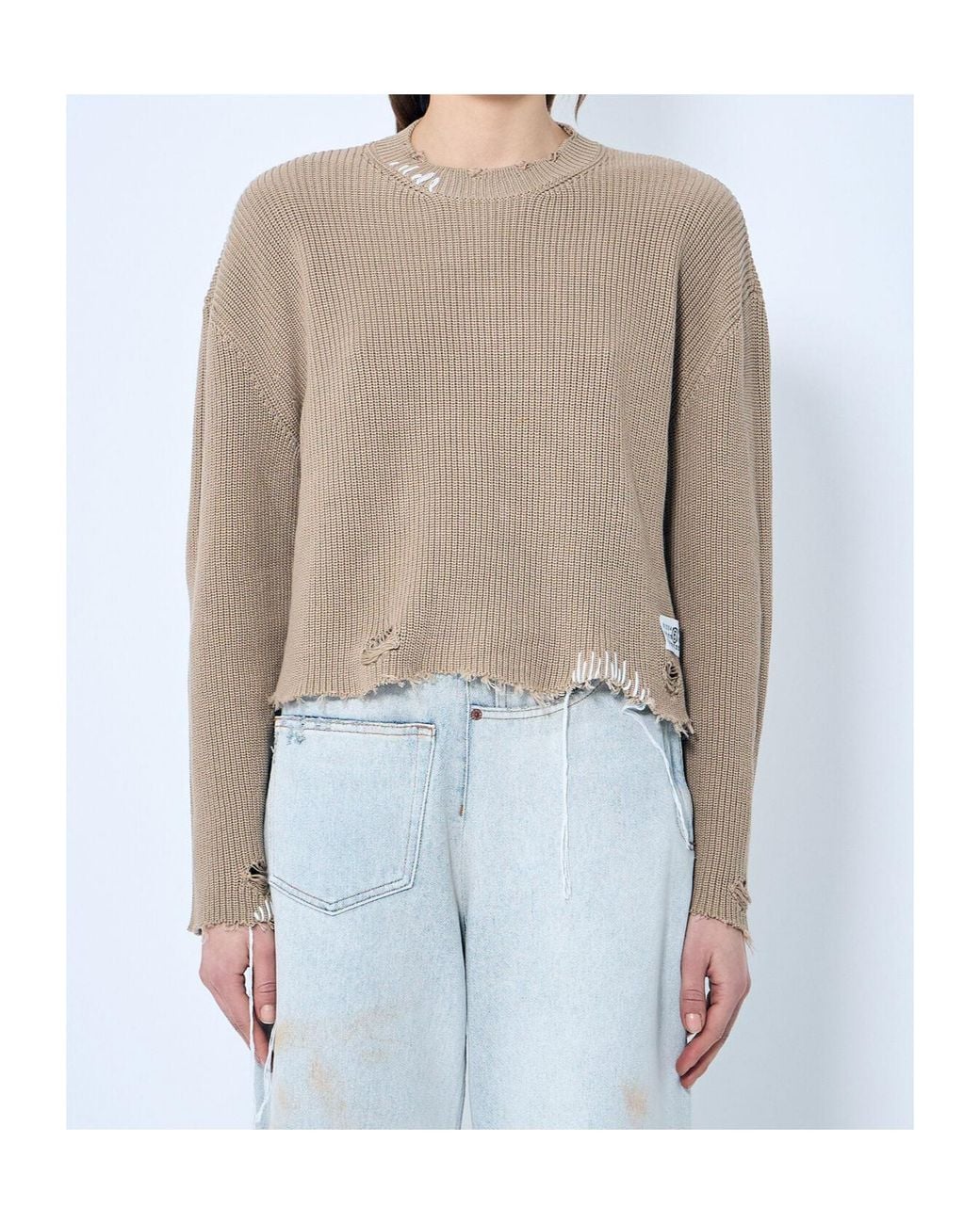 MM6 by Maison Margiela Natural Distresses Jumper