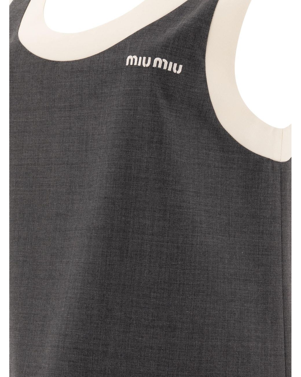 Miu Miu Gray Grisaille Dress