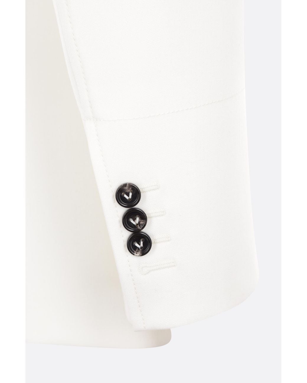 Bottega Veneta White V-Neck Tailored Blazer