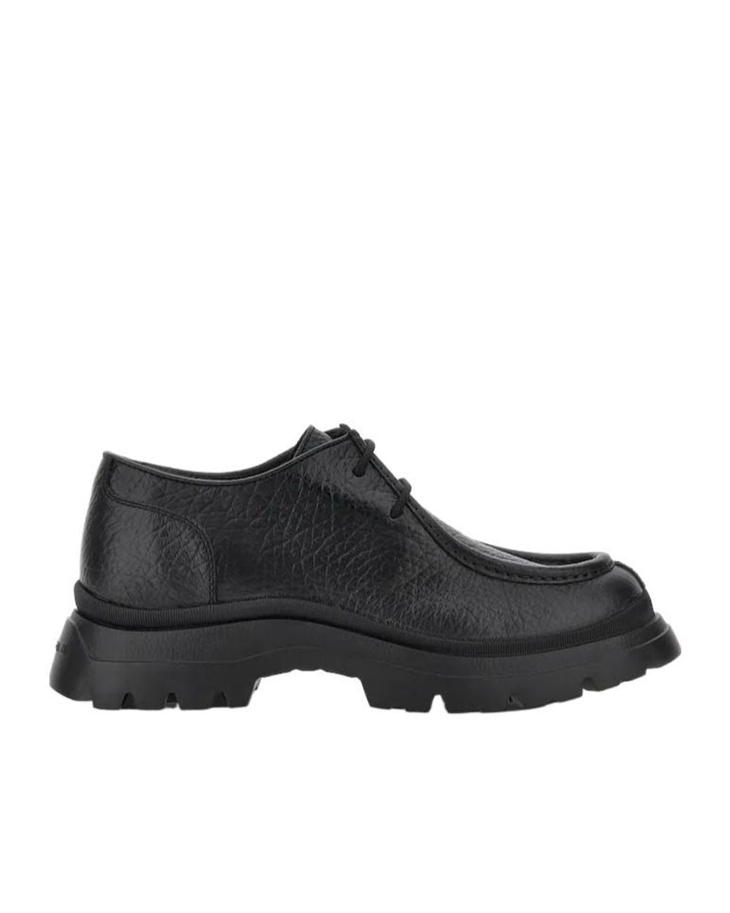 Hogan Black Lug-Sole Derby Shoes for men