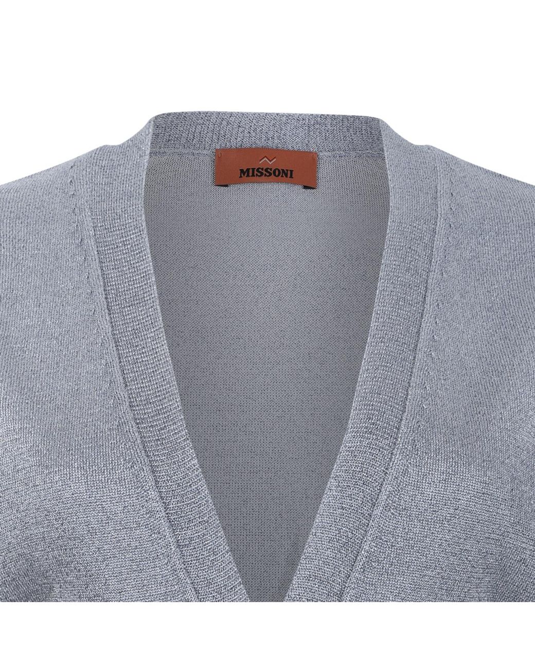 Missoni Blue Belted V-Neck Cardigan