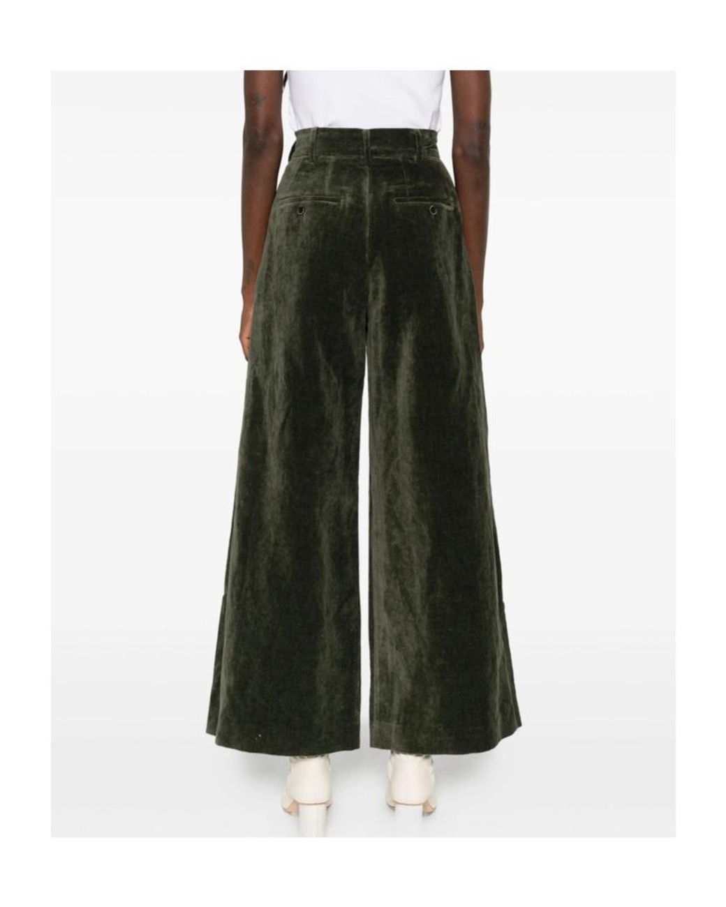 Uma Wang Green Belt Loops Slacks