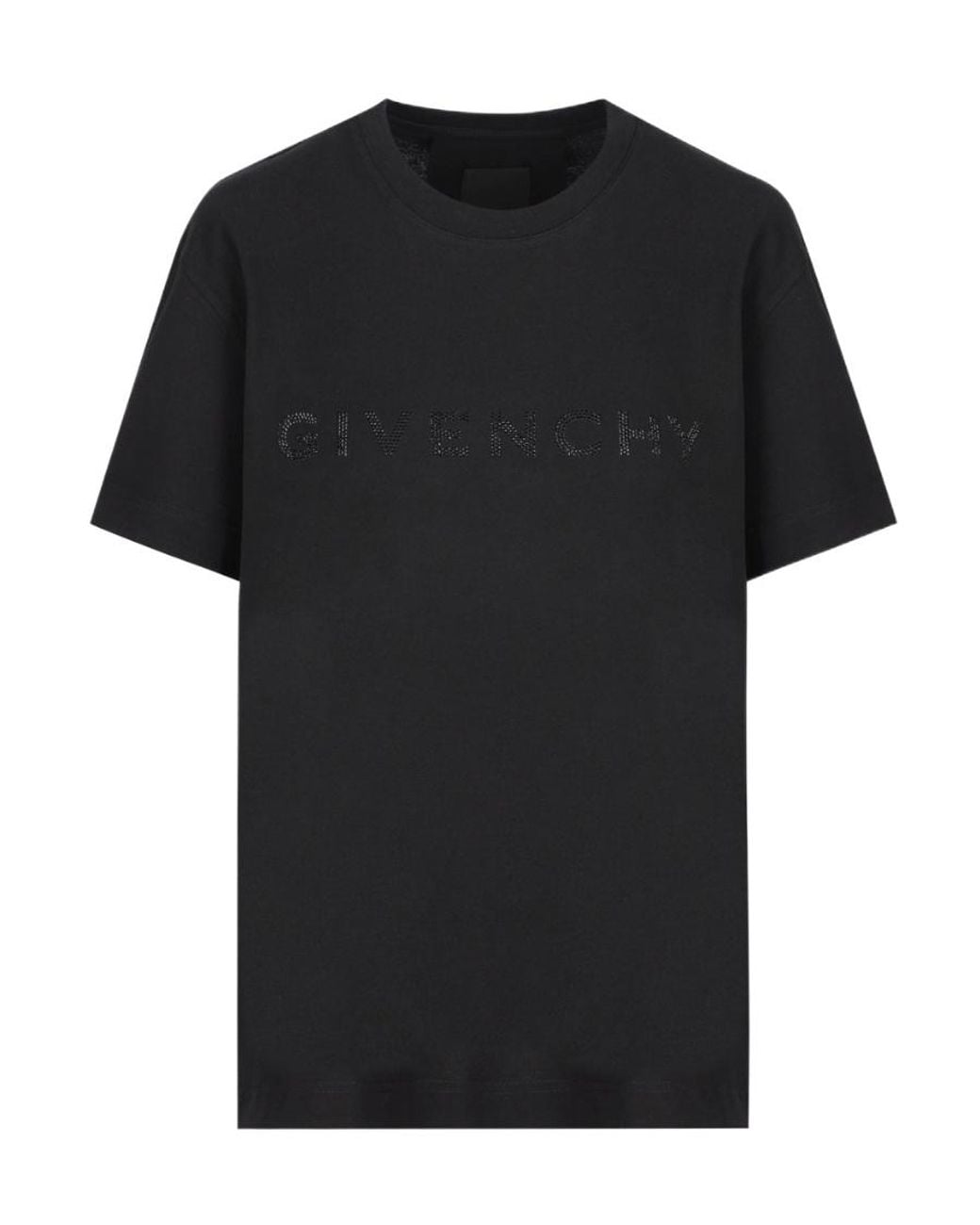 Givenchy Black Logo Embellished Crewneck T-Shirt