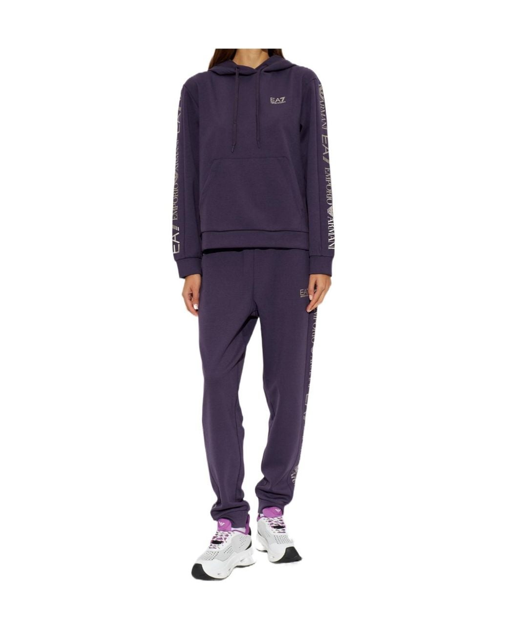 EA7 Blue Logo-Printed Two-Piece Tracksuit
