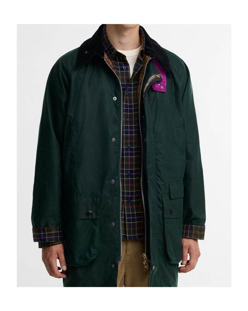 Barbour Green X Paul Smith Gamefair Zip-Up Coat for men