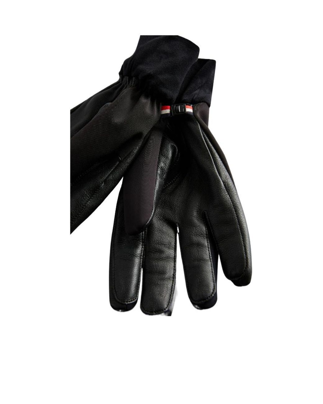 Moncler Black Nylon Gloves for men