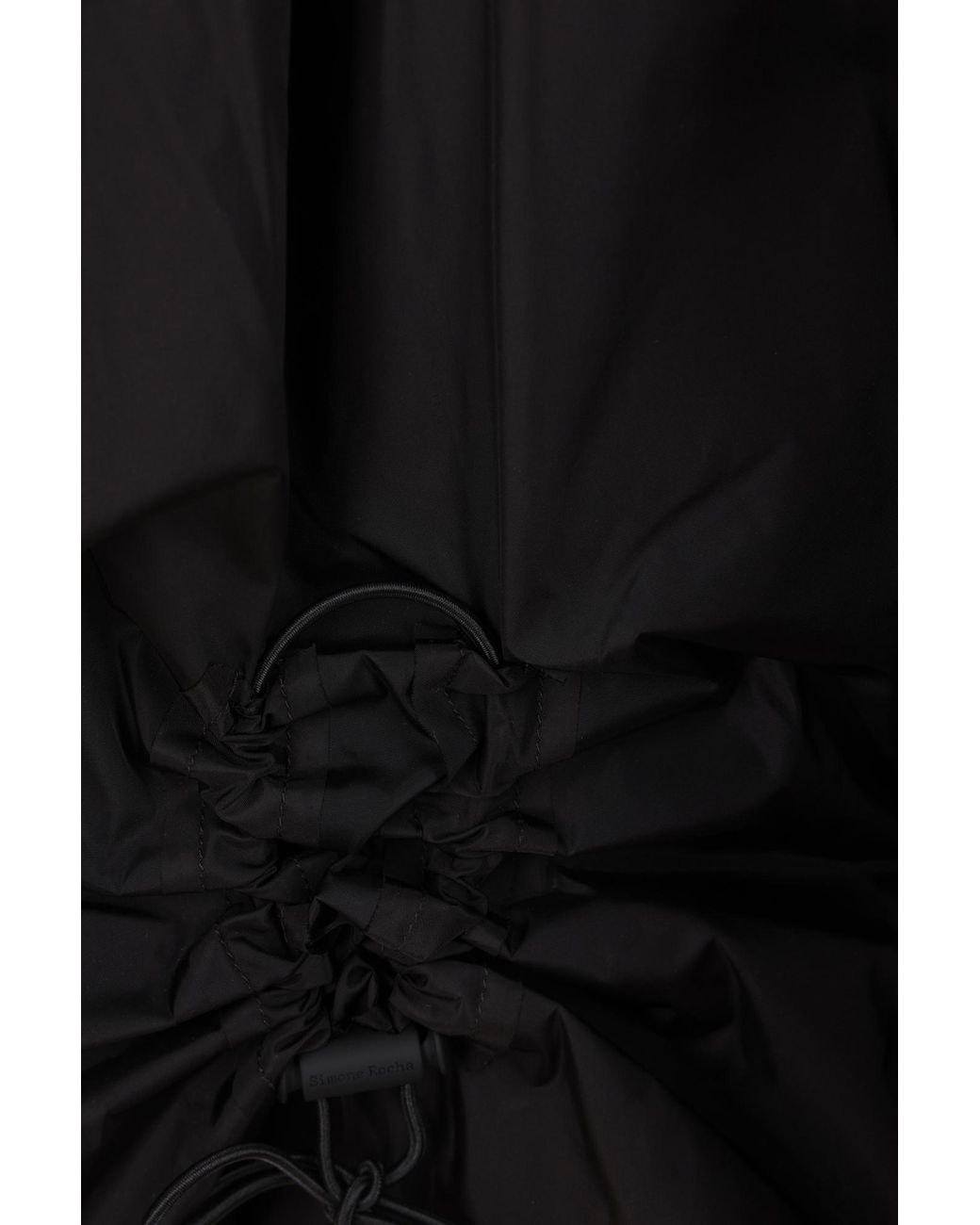 Simone Rocha Black Ruched Puffball Shell Skirt