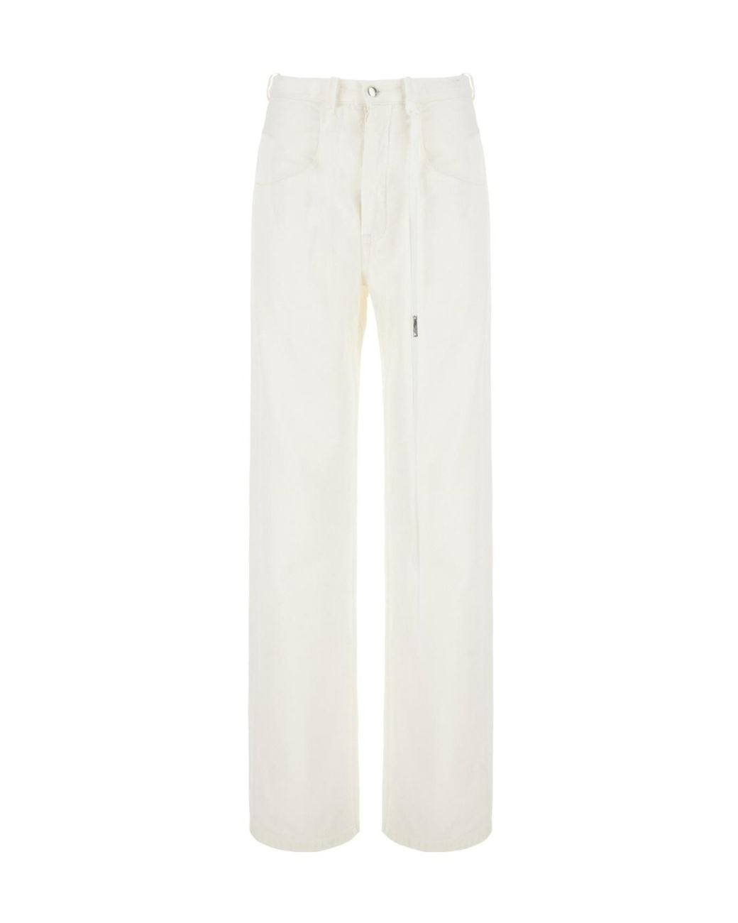 Ann Demeulemeester White Straight-Leg Jeans