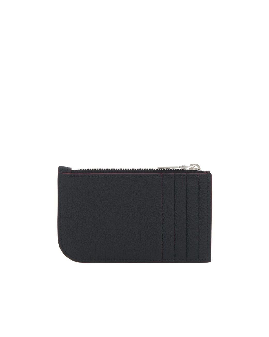 McQueen Black Logo Plaque Zipped Card Holders for men