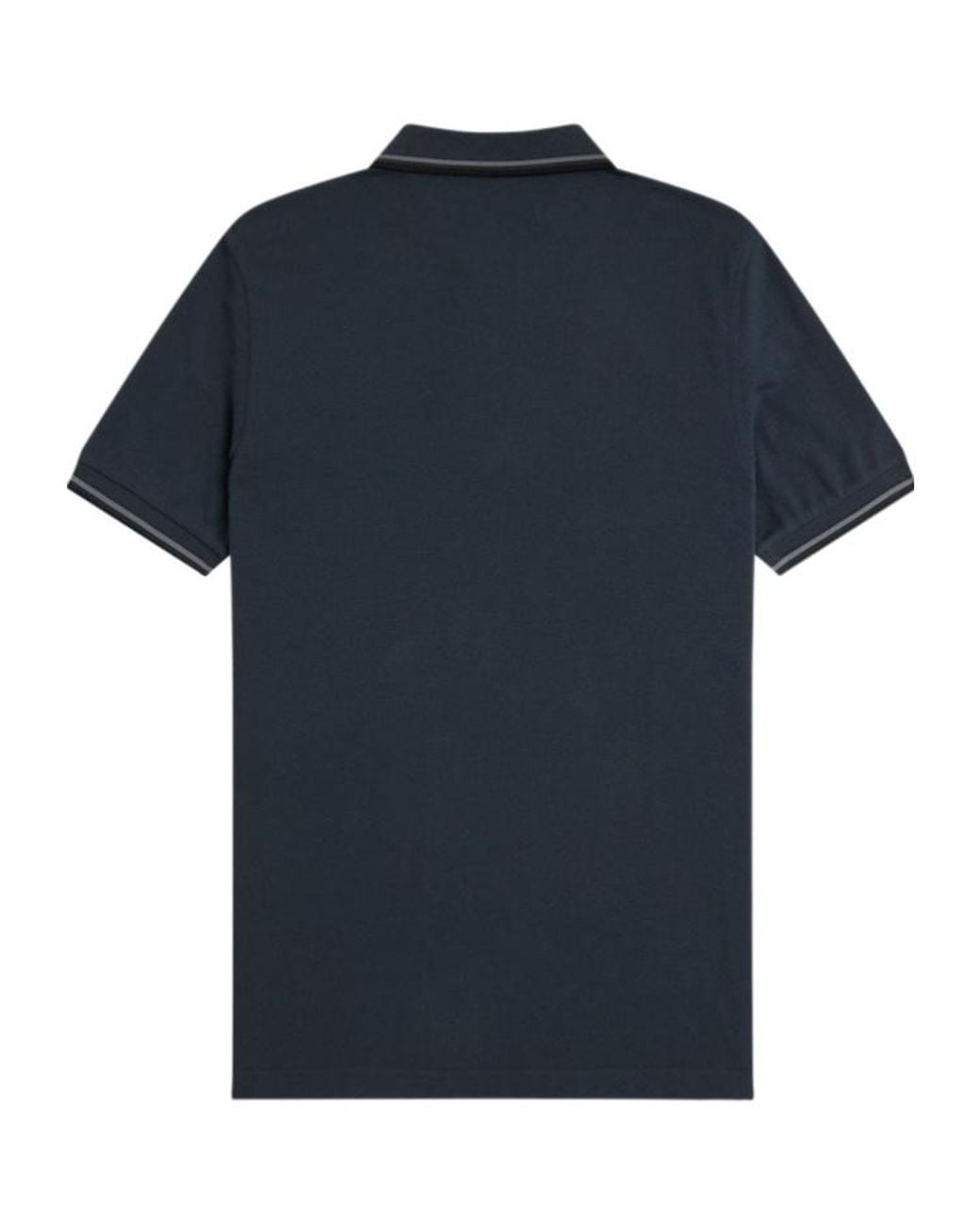 Fred Perry Blue Contrast-Trim Logo Polo Shirt for men