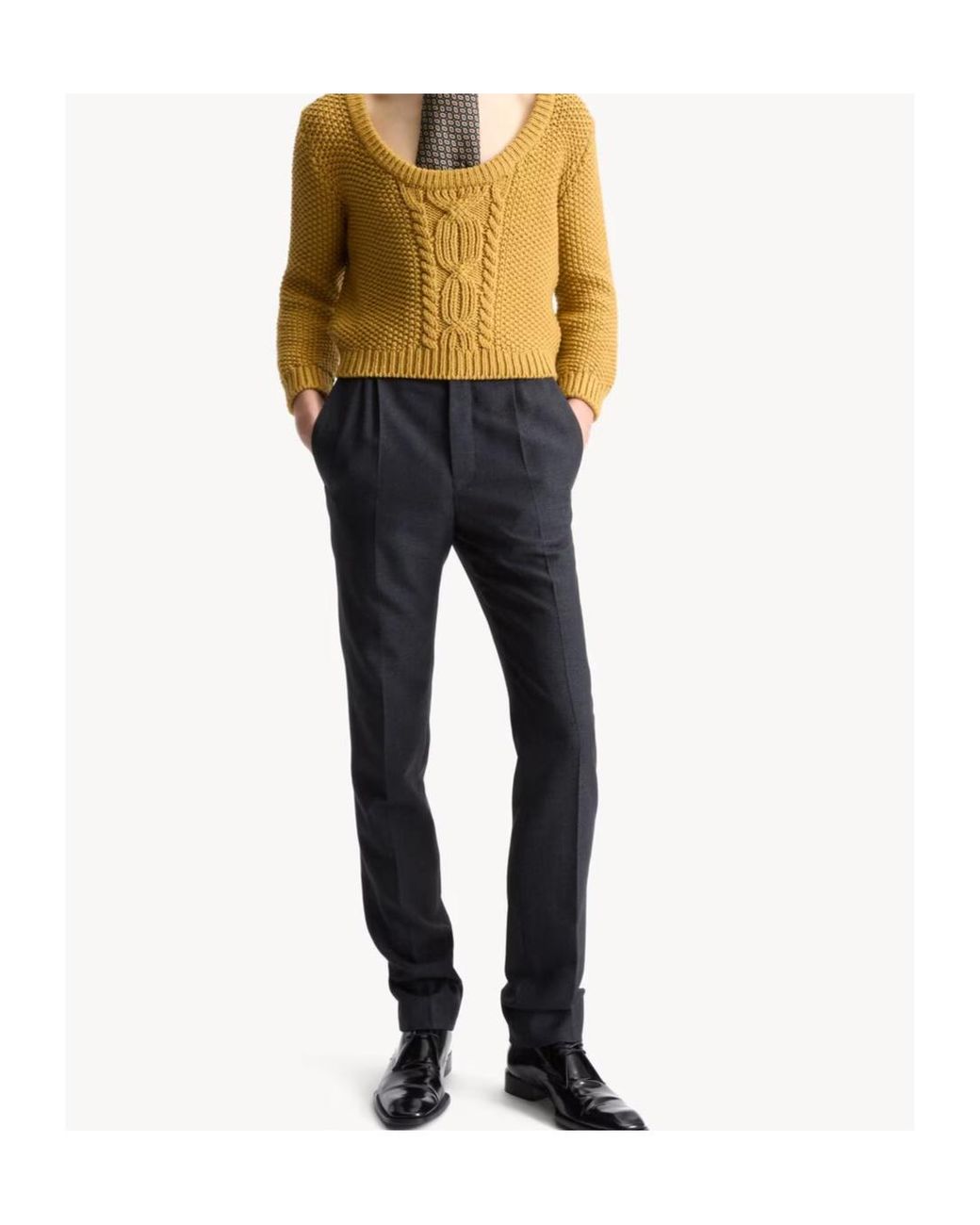 Saint Laurent Black Tapered Pants for men